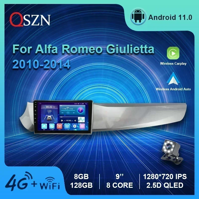 9 polegada para alfa romeo giulietta 2010 2011 2012 2013-2023 rádio do carro reprodutor de vídeo multimídia navegação 4g gps android sem 2din dvd