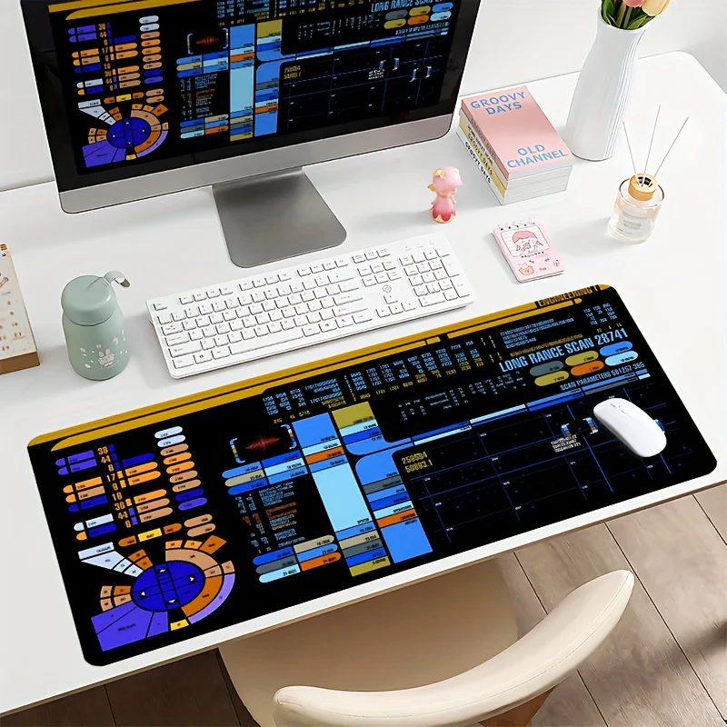 

Очень большой игровой коврик для мыши Sci-Fi Trekker — прямоугольный коврик для стола с нескользящей резиновой основой, мягкая эргономичная поверхность для киберспорта