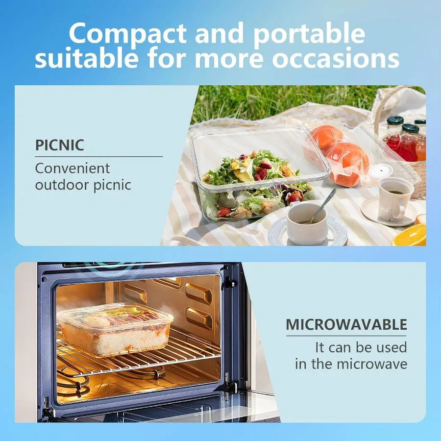 Compact Vacuum Sealer for Food Preservation with 3 Vacuum Food Containers Ideal for Kitchen Storage Meal Prep and LongTerm Food