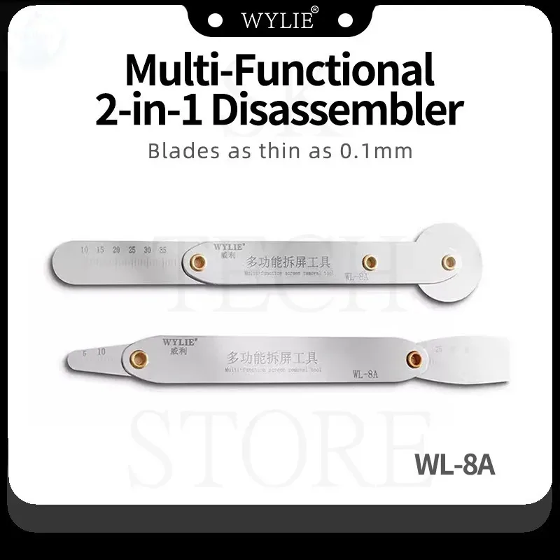 Wylie WL-8A - Multi functional disassembly tool 2-in-1, screen disassembly tool will not damage the screen, high hardness, and