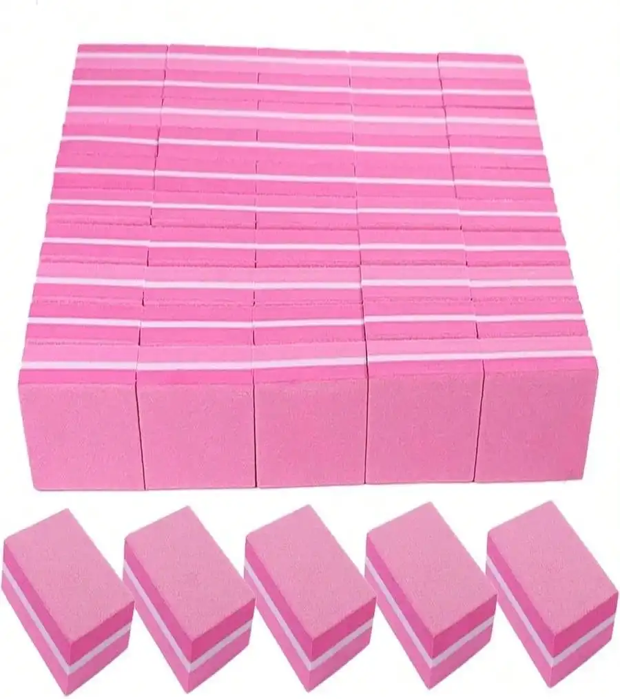 

50-Pack 180/240 Grit Mini Nail Buffer Blocks for Acrylic & Natural Nails