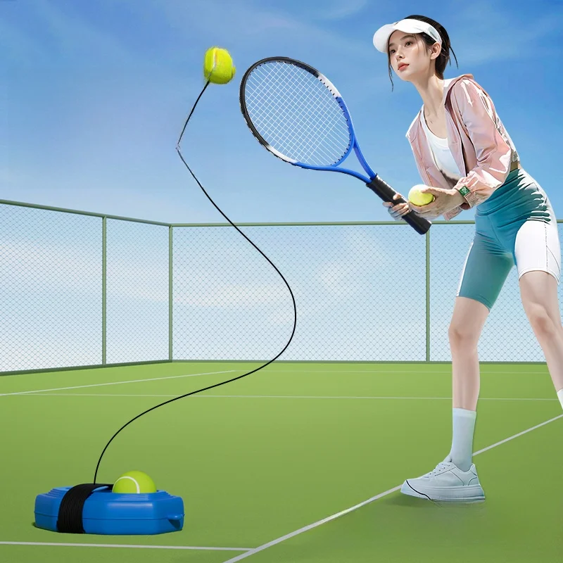 

Outdoor Tennis Badminton Training Bat with Line for Adults Single Person Rebound Children's Racket Fitness Sports Equipment