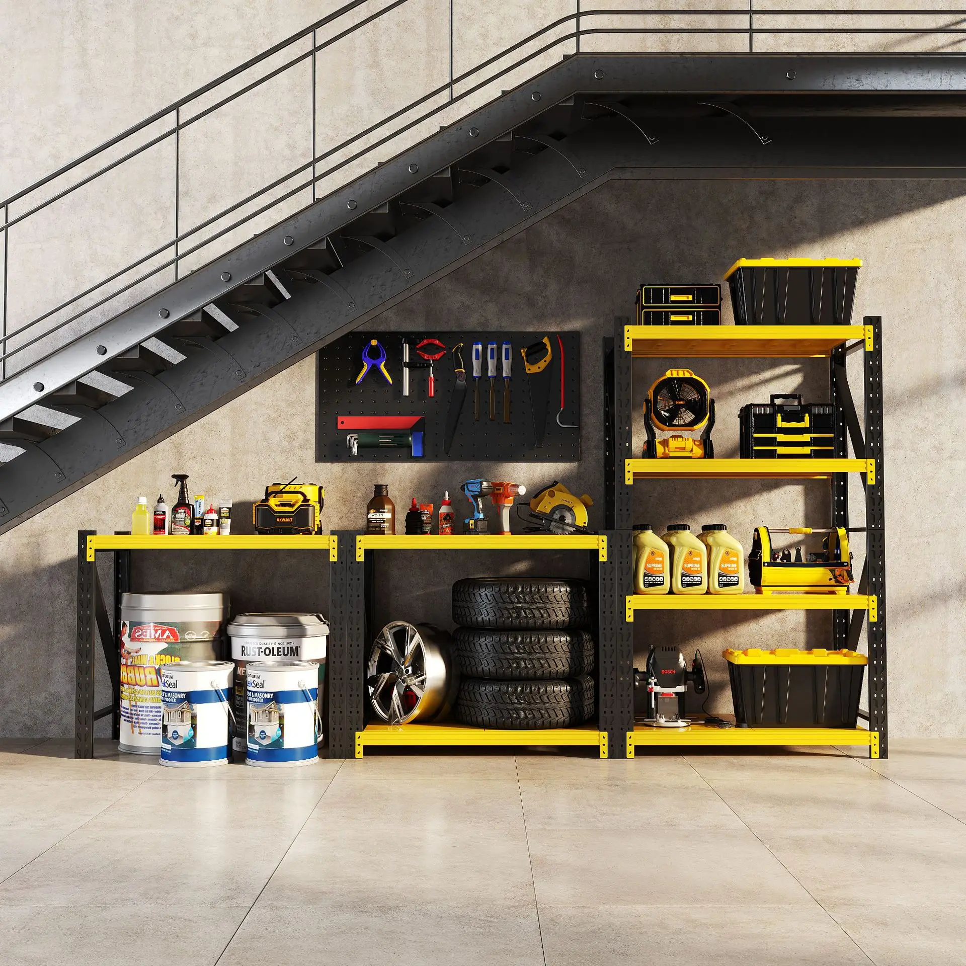 Storage shelves Shelves Multi-scene household multi-layer storage warehouse Supermarket garage storage room Disassembly