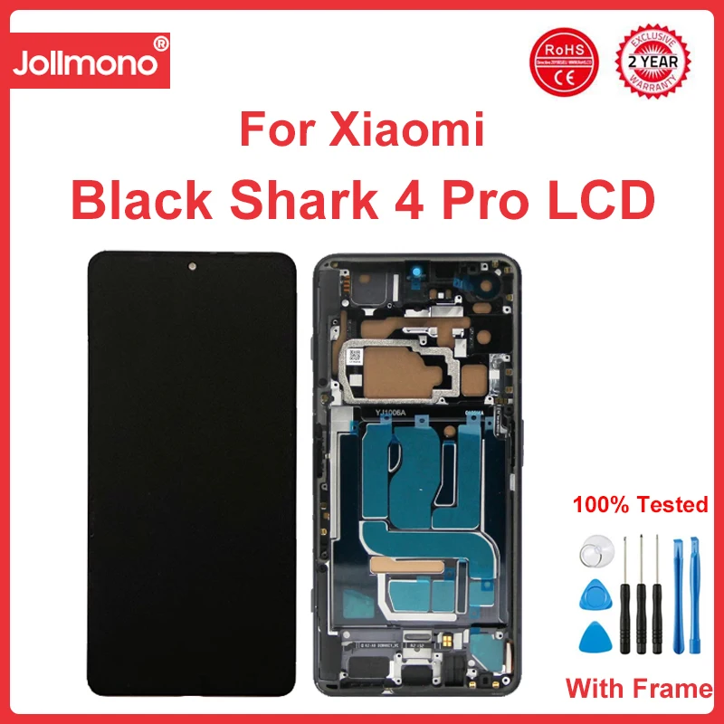 Imagem -03 - Tela de Toque Lcd com Moldura Super Amoled Xiaomi Black Shark Pro Tubarão Par-h0