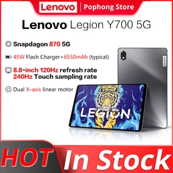 Lenovo Legion Y700 Gaming Pad PC 8.8 Inch 120Hz Snapdragon 870 Octa Core Front 8MP Rear 13MP 6550mAh Android 11