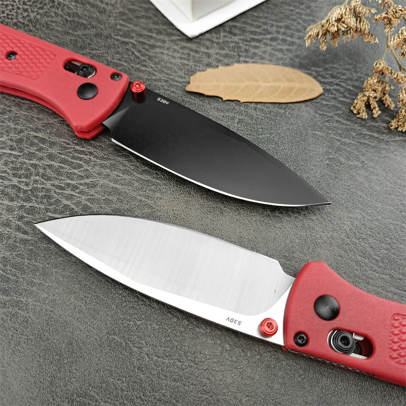 Carry a small knife BM535 with you, tactical hunting nylon fiberglass handle camping rescue 440C blade EDC folding knife