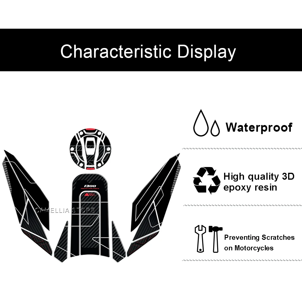 Pegatina impermeable para motocicleta, pegatina tipo almohadilla de depósito para motocicleta, nuevo Kit de pegatinas de carcasa para motocicleta para BMW R 1300 R 2025 2026
