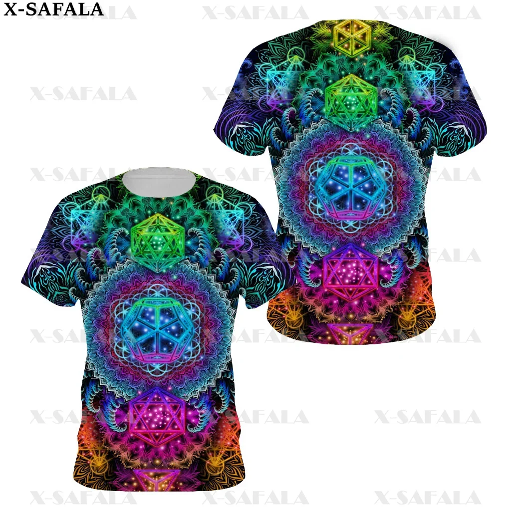 Psychedelic Hippie Psychedelic Colorful Trippy 3D Printed High Quality T-shirt Summer Round Neck Men Female Casual Top-3