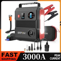 Car Jump Starter with Air Compressor 24000mAh Portable Booster Charger 3000A Powerful Car Battery Starting Device