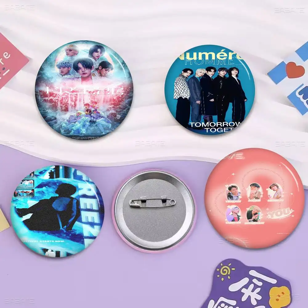 

Kpop T-Tomorrow X T-Together TXT Badges Creative Tinplate Soft Button Pins Animal Icon Brooch Lapel Backpack Badge Accessories