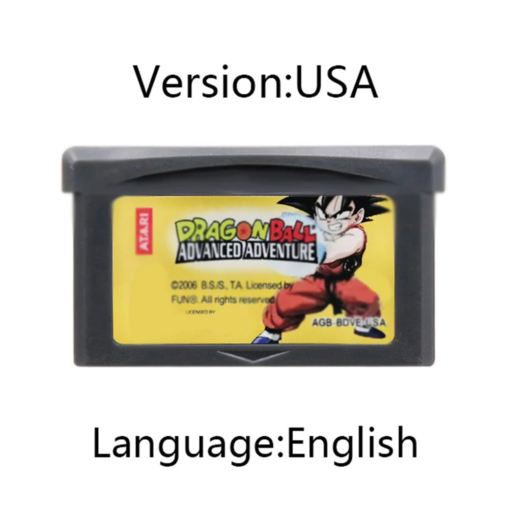Cartuccia di gioco GBA scheda Console per videogiochi a 32 Bit Dragon Ball Series Advanced Adventure guerrieri supersonici Fury di Buu per GBA