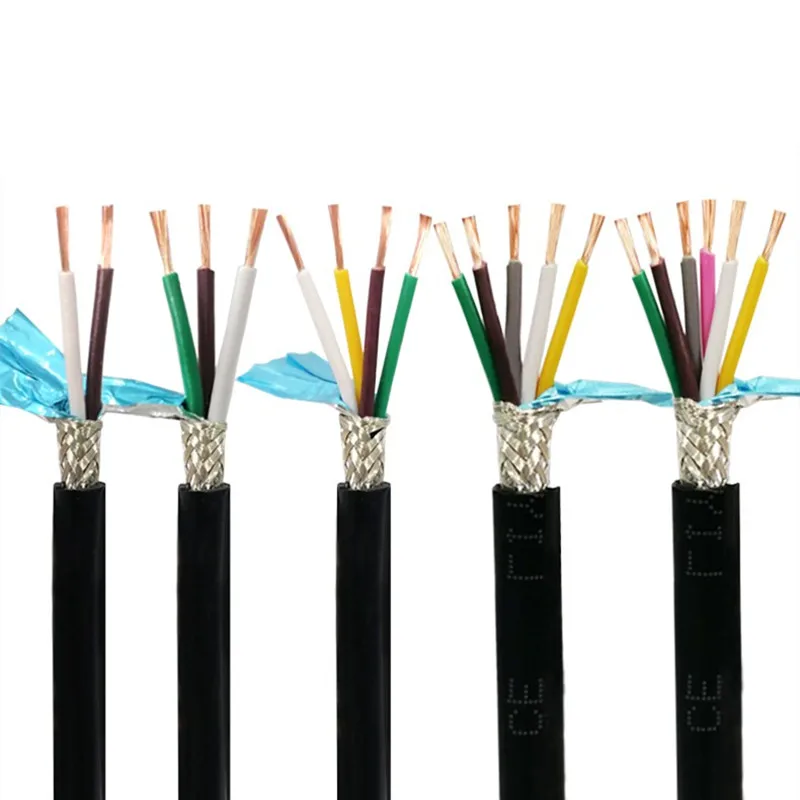 1 미터 CE 차폐 구리 케이블 LIYCY 2 3 4 5 6 8 코어 24 awg 22 awg 데이터 연결 신호 케이블