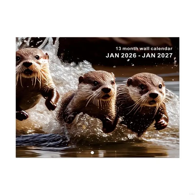 2026 Animal Themed Calendar Wall Mounted Monthly Calendar Planner 13 Month from Jan 2026 to Jan 2027 For Home Office 896C