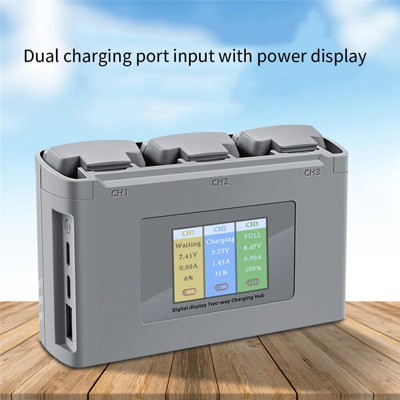 Two-Way Charging Hub Charge Multiple Batteries for DJI Mavic Mini SE/Mini 2 with Color LCD Digital Display Charger