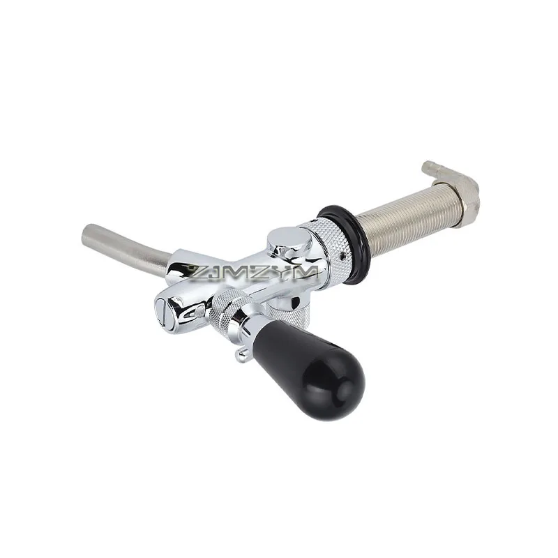Adjustable Flow Draft Beer Tap Flexible Long Corrugated Shank Through Wall Beer Faucet G5/8 Thread for Bar Beer Wall Kegerator