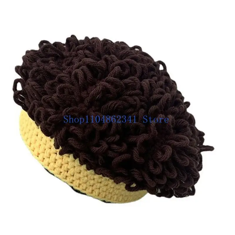 5asd Dziecięcy kapelusz kostiumowy ze śmiesznym wyglądem Afro Lekki, oddychający design unisex dla dzieci w wieku 3-8 lat