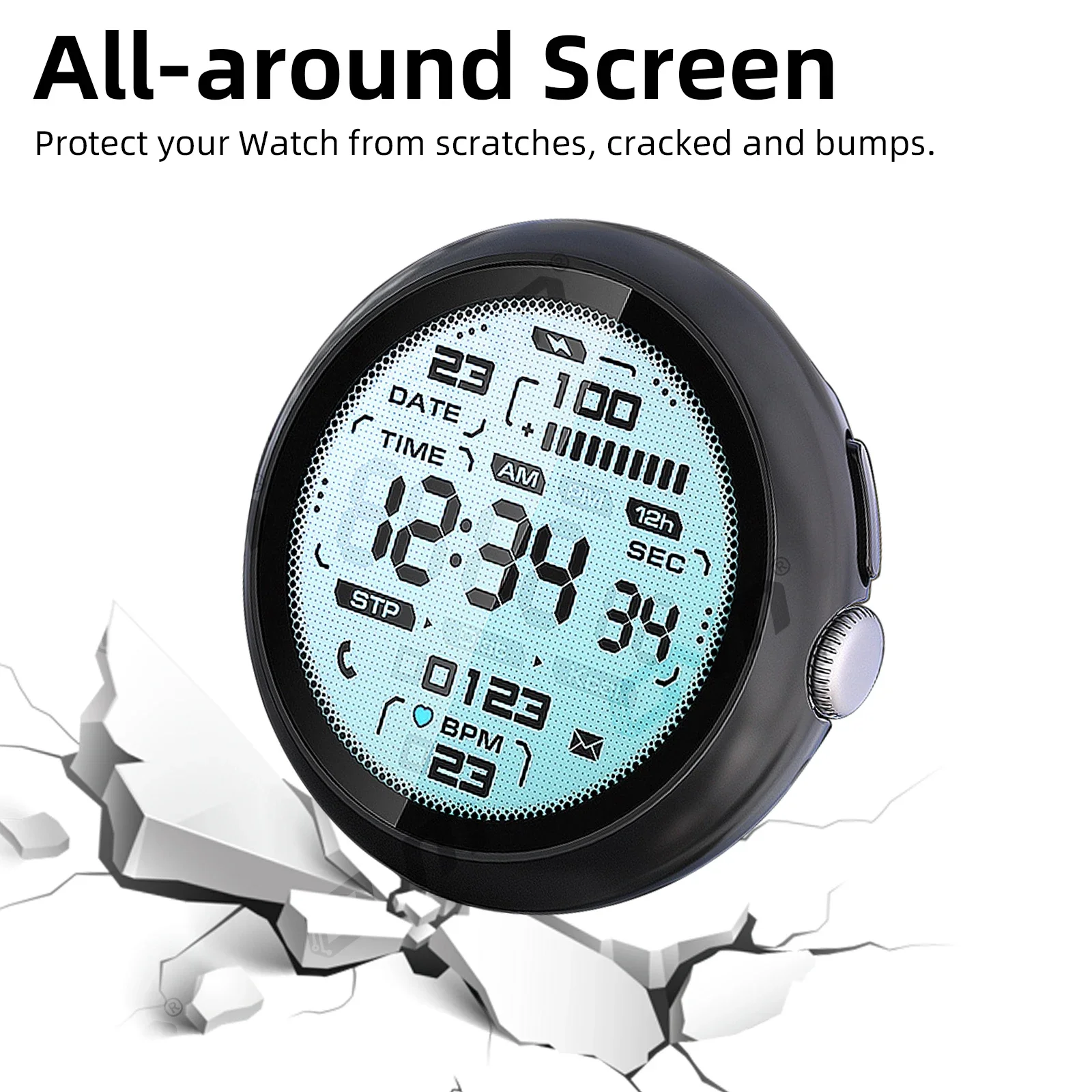Vetro + custodia per Google Pixel Watch 4 41mm 45mm Proteggi schermo in vetro temperato e paraurti protettivo per PC rigido Accessori Covor