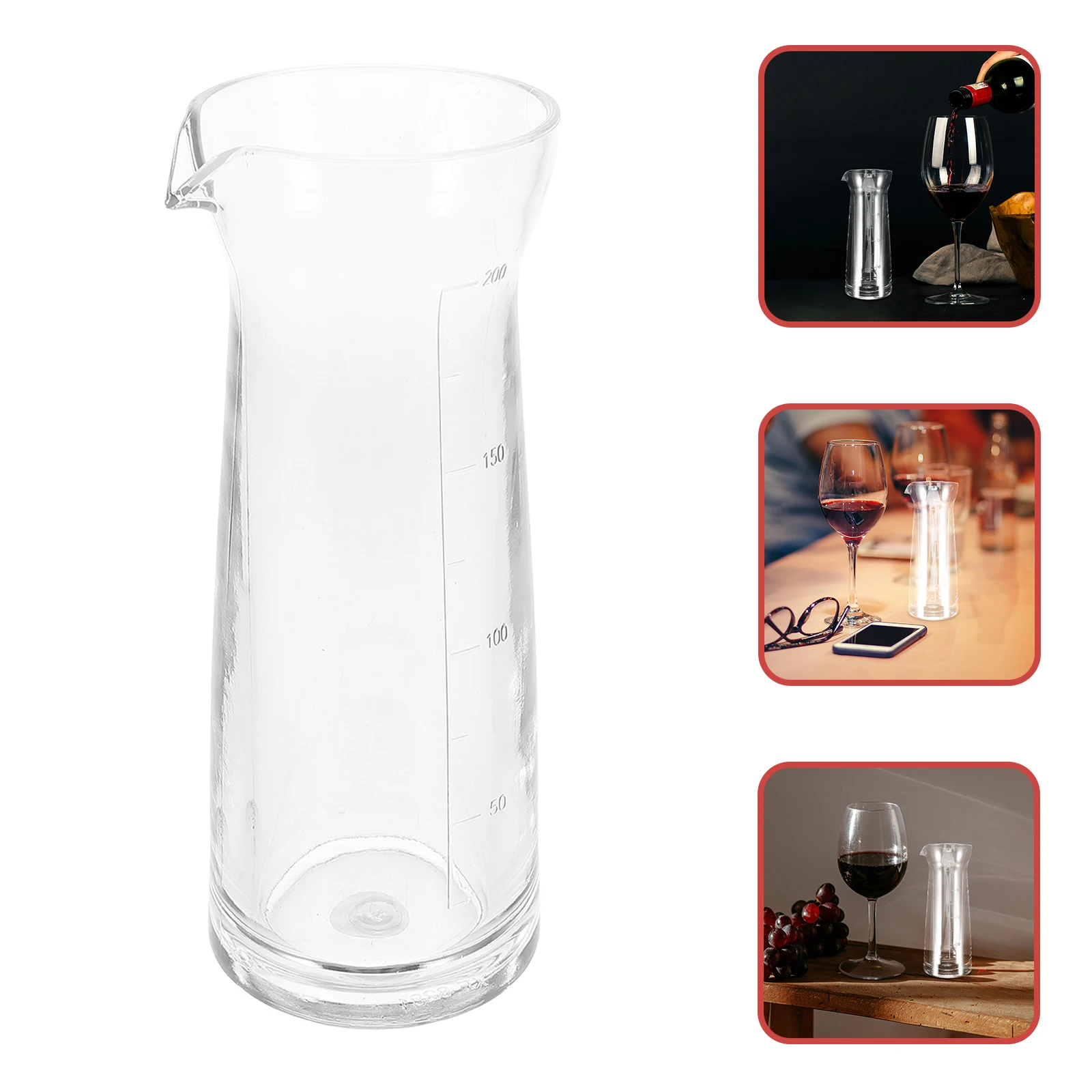 

200Ml Mini Acrylic Wine Decanter Carafe Multi-Function Sturdy Beverage Server Enhanced Aeration Flavor Enhancer Bar