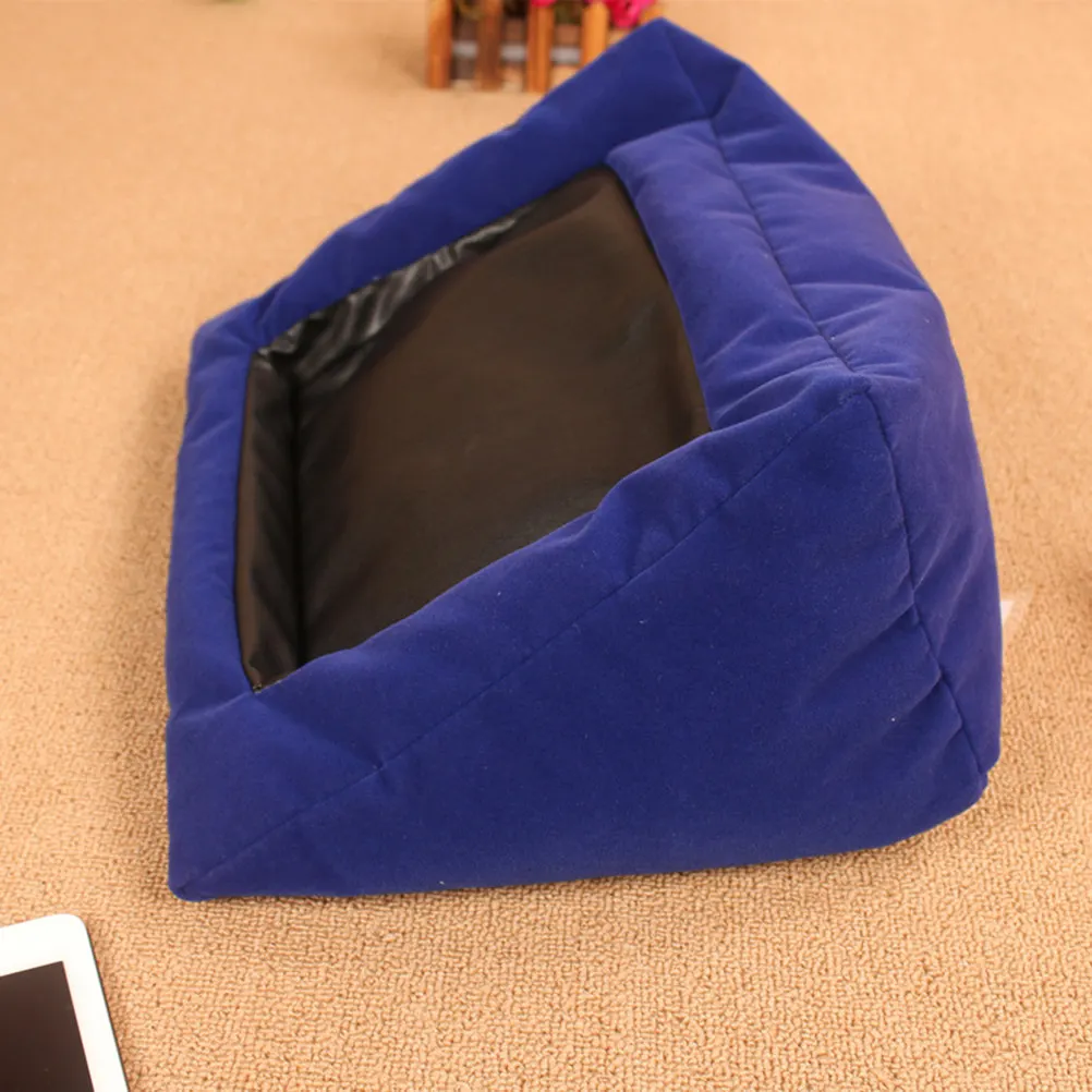 

Blue Tablet Pillow Stand Holder Cushion for Lap Desk Use Reading Watching Browsing Compatible with Tablet Devices Multiple