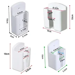 Punch-free Mobile Phone Holder Wall Mount Stand Remote Control Organizer Storage Box Charging Bedside Container Rack