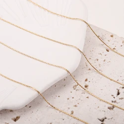 2m Stainless Steel Tiny Cable Gold-Plate Earring Chain 0.5mm Rope Chains for DIY Jewelry Making Supplies Necklace Wholesale