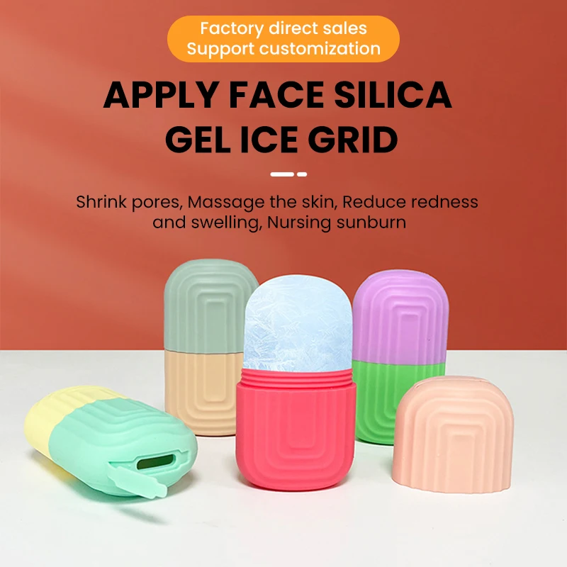 Silicone Cactus Facial Ice Tray Mini portátil Compress Cooling Massage Tool  Calmante Face Box Ferramenta de cuidados com a pele