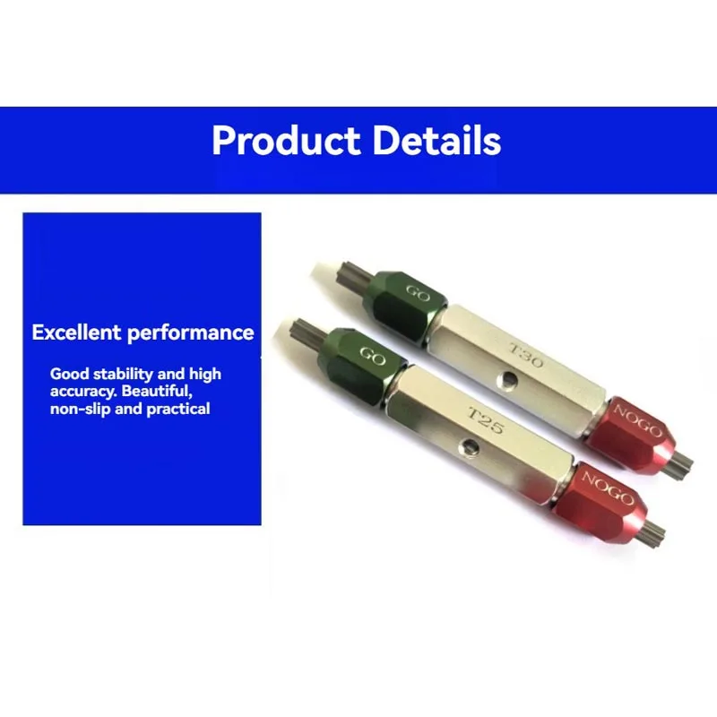 Multifunctional Plum Shape Plug Gauge High Precision Go No-Go Gauge Professional Measuring Tool for Aperture Inspection Mechanic