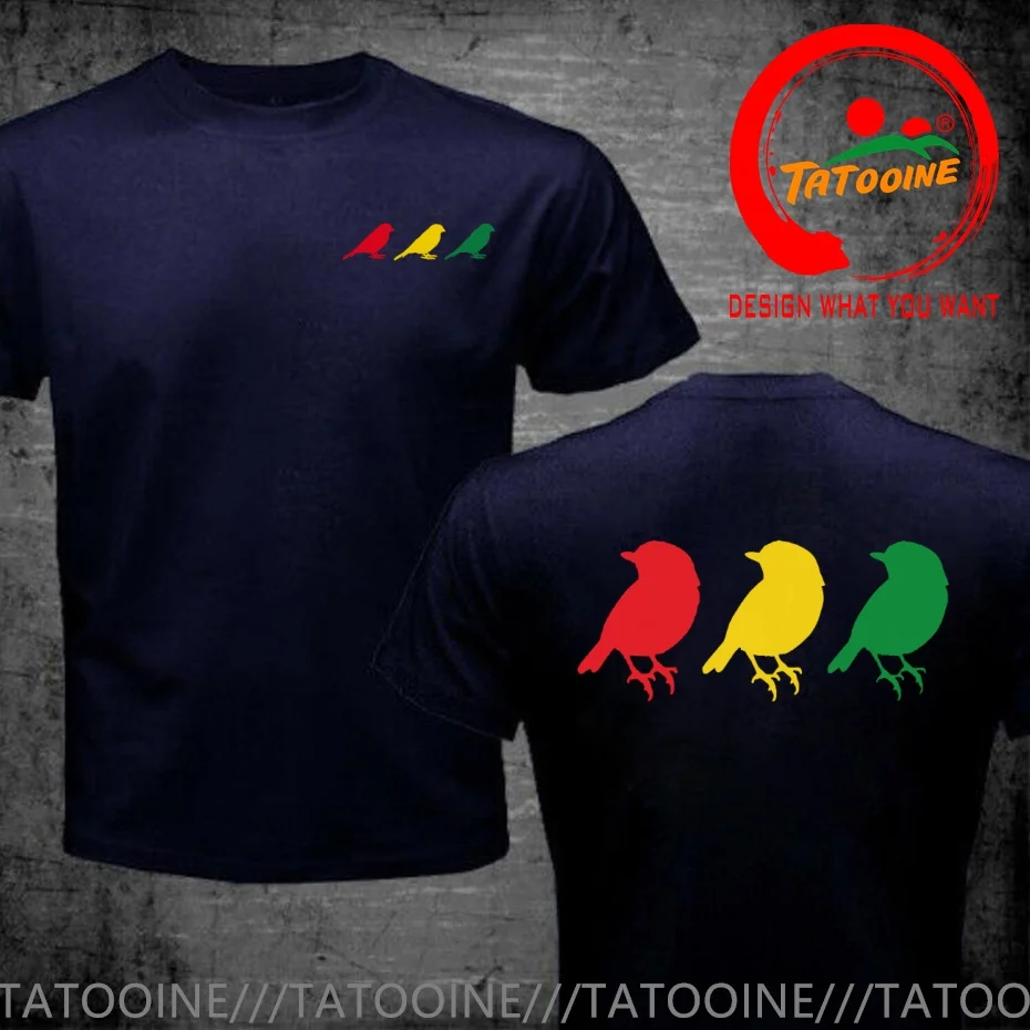 Funny Design Rastafari Jamaican Reggae Three Rasta Colors Birds  SRed Doublet Men Fashion Trendy Casual Clothing Stylish Tops view 5