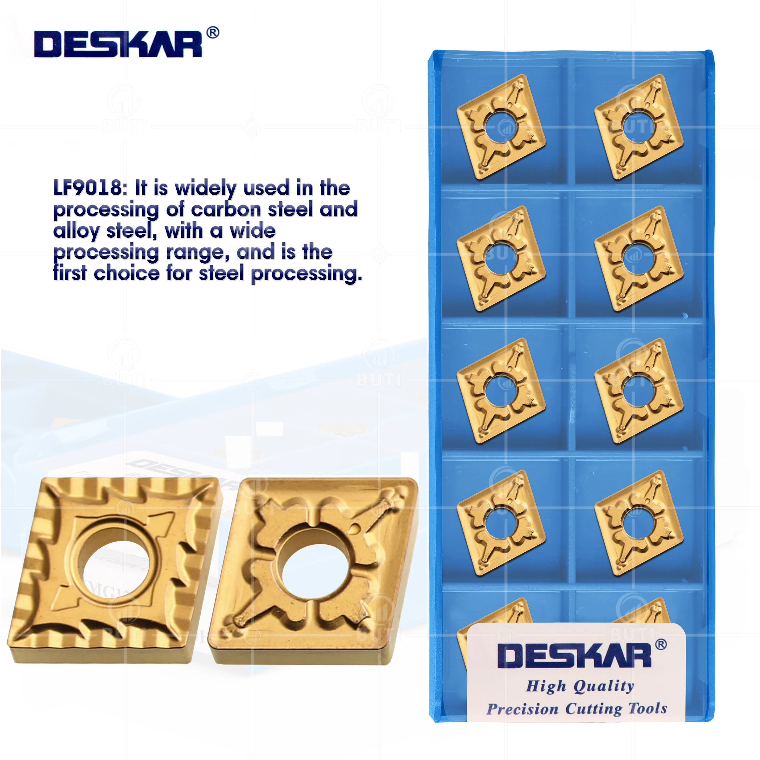 Deskar 100 Original Cnmg120404 Cnmg120408 tm cq Lf9018 Cnc Torno Cortador Corte Torneamento Ferramentas Carboneto Inserções para Peças de Aço