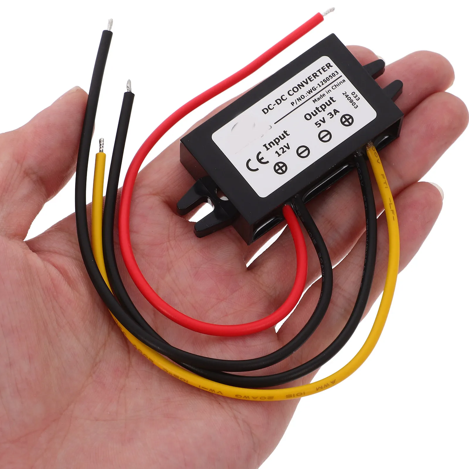 Car Dc-Dc Converter 12V to 5V High Efficiency Car Power Converter Voltage Regulator Stable Output for LED Display Power Supply