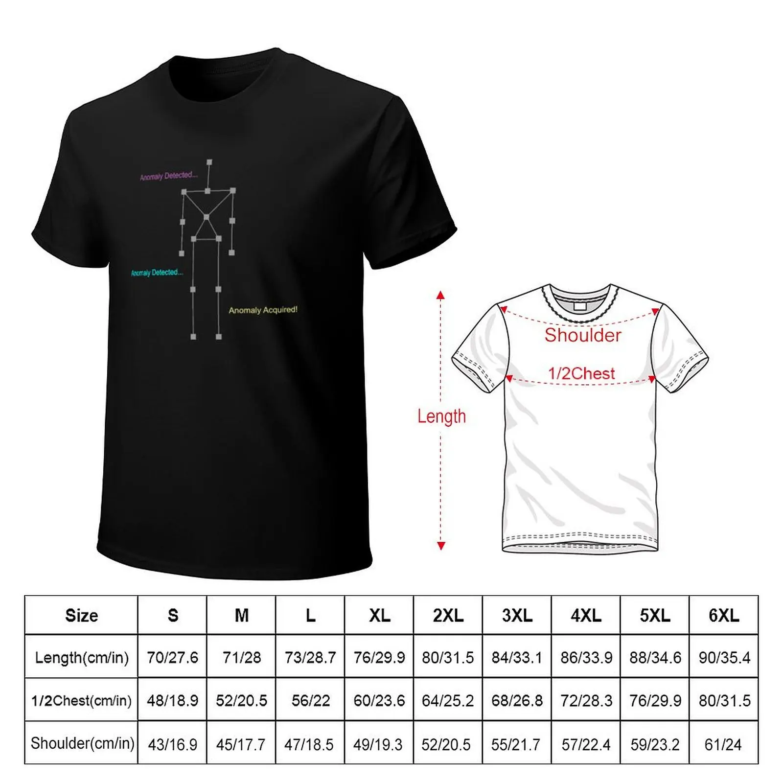 Anomaly Detected - GRAY T-Shirt korean fashion plus size clothes T-shirts for men cotton