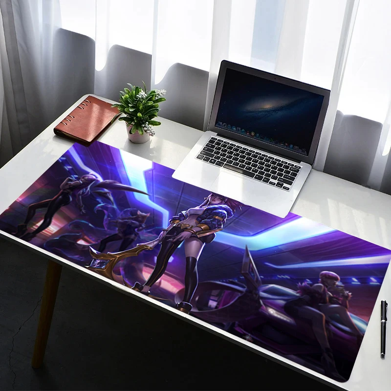 Mouse Pad Laptop Non Slip Extended Desktop Mouse Mat L-league Of Legends Akali Rubber Keyboard Pad Gaming Accessories Mousepad