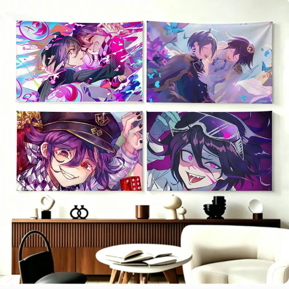 K-Kokichi O-Ouma Shuichi Saihara D-Danganronpa Flags Wall Hanging Background Art Banner for Bedroom