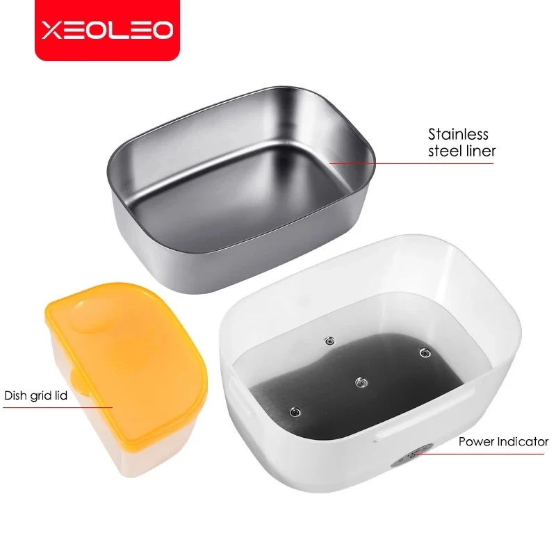 Xeoleo-ポータブル電気弁当箱,12V,ミニ弁当,梱包済み,持ち運びに便利,サーマル