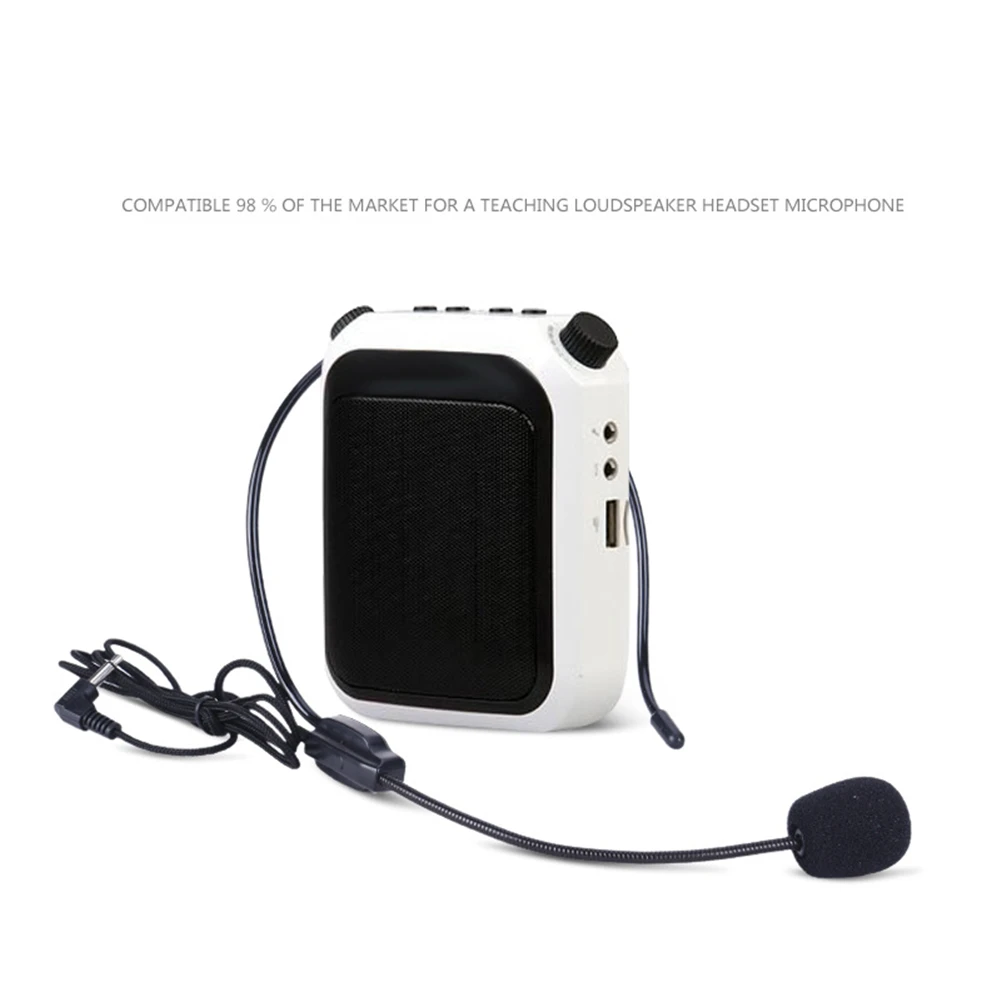 

3.5mm Head-Mounted Wired Microphone Headset Mini Mic Portable Cardioid Clear Sound Recording For Teaching Meeting Speech