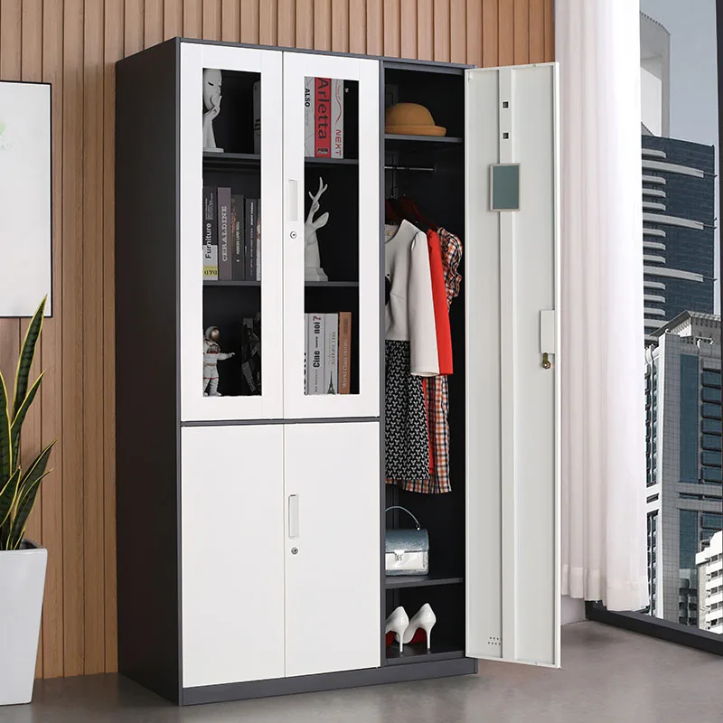 Factory Metal Staff Wardrobe Hanging Clothes Storage Locker Cabinet Door Locker Metal Locker