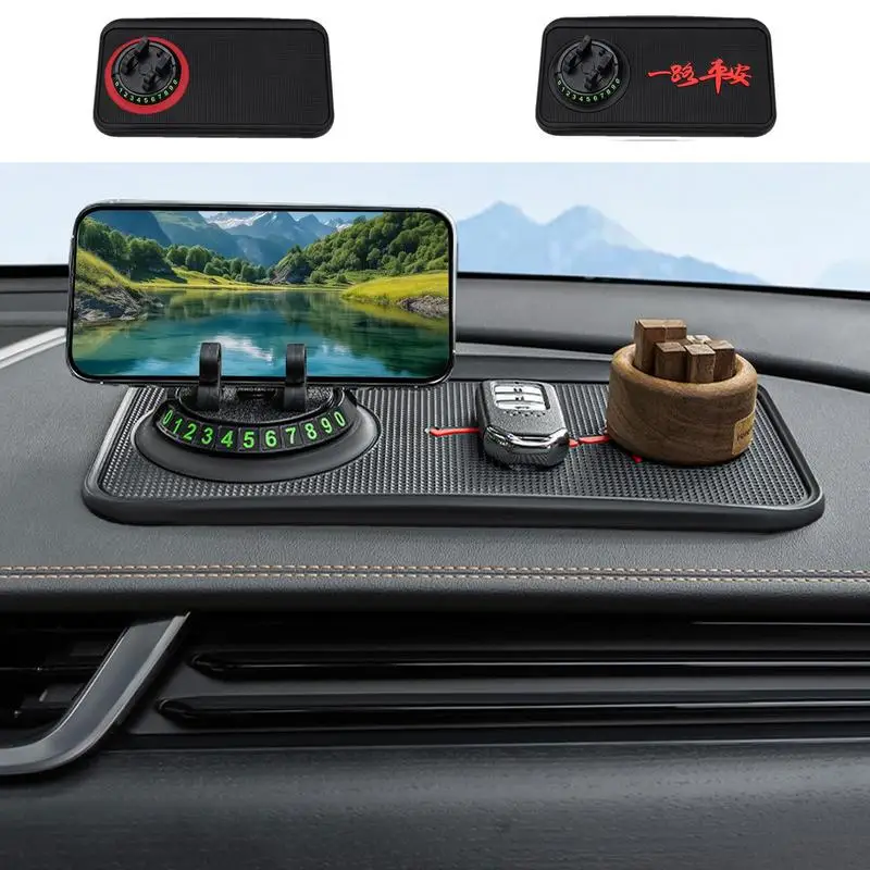 Car Anti Slip Dashboard Pad Non-Slip Ripple Dash Grip Mat With Strong Stickiness Eco-Friendly Sticky Pad Ripple Dash Grip Mat