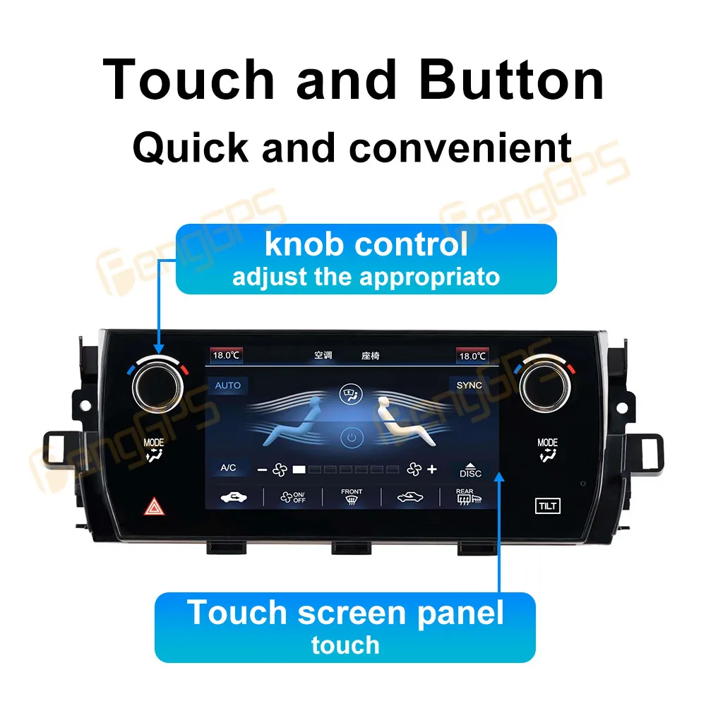 Air Conditioning Screen For Honda Avancier 2017-2022 AC Panel Climate Control LCD Screen HD Touch Stereo Screen Car Accessories