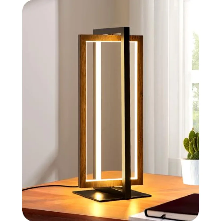 

Modern LED Table Lamp, Stepl Dimmable Minimalist Bedside Lamp, MAX 750LM, 3 Color Temperature, Switch Control Nightstand Lamp f