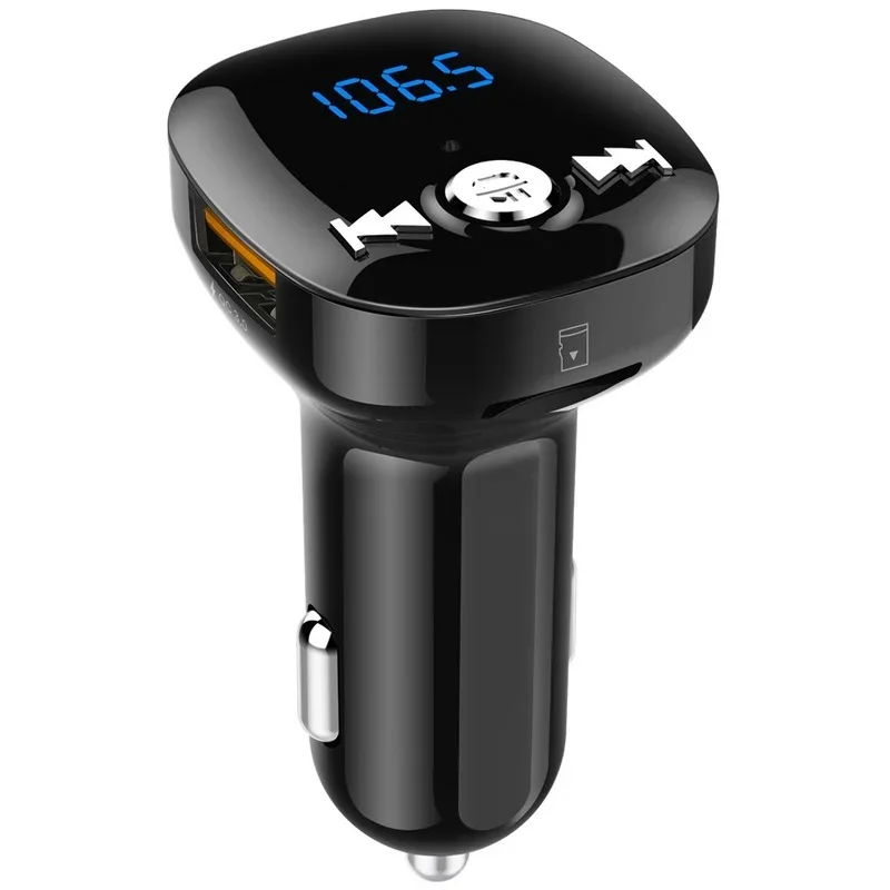 FM Transmitter Bluetooth Handsfree Car Kit Car Audio MP3 Player with 2.4 A Dual USB Car Charger Support U Disk / TF Card