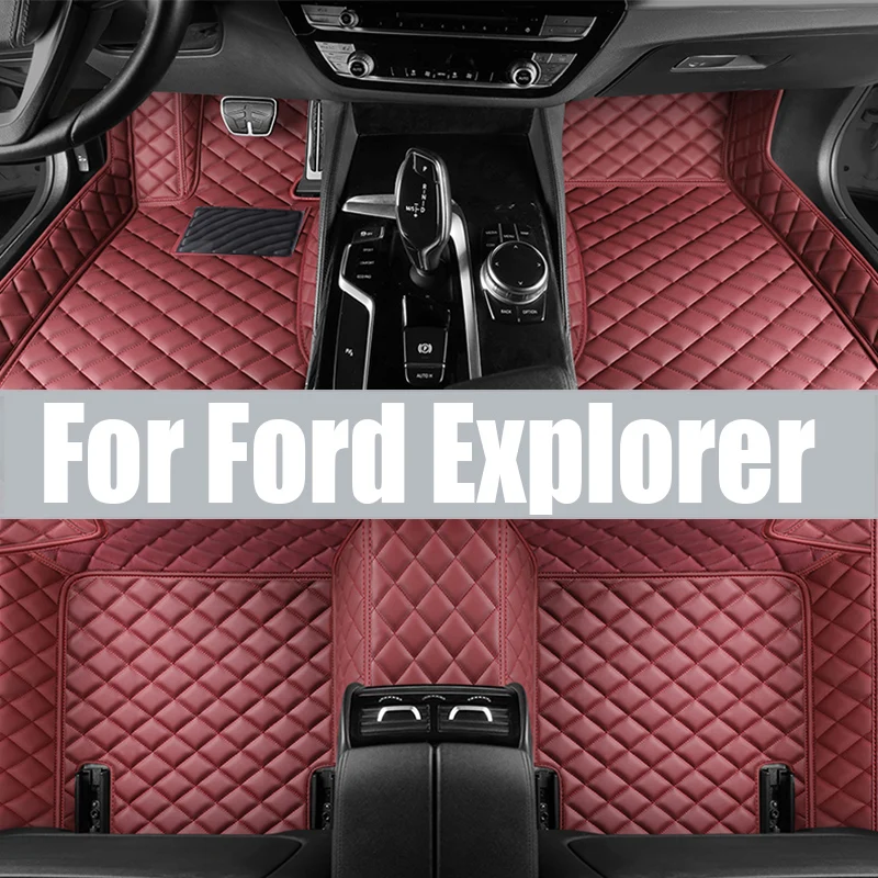 

TPE Car Floor Mats For Ford Explorer U502 2016 2017 2018 2019 Universal Anti-dirty Leather Pad LHD Foot Carpets Auto trunk mat