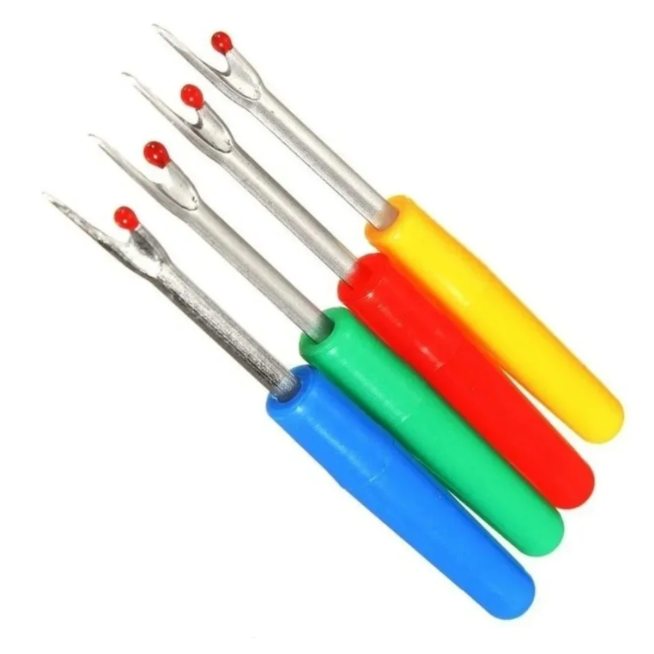 4pcs X Plastic Handle Seam Stitch Ripper Unpicker Thread Cutter Sewing Tool