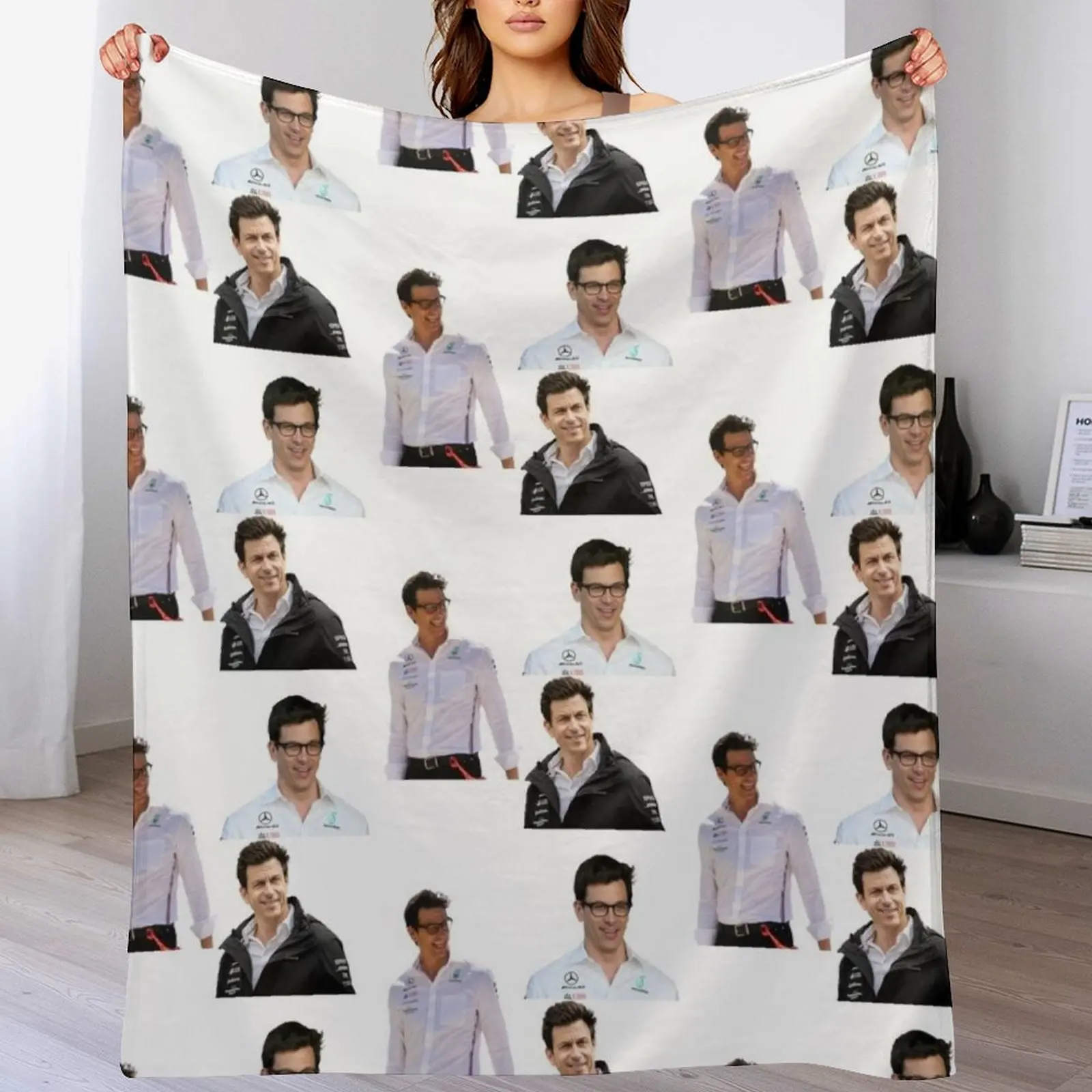 

Toto Wolff Collage Throw Blanket halloween Comforter Blankets