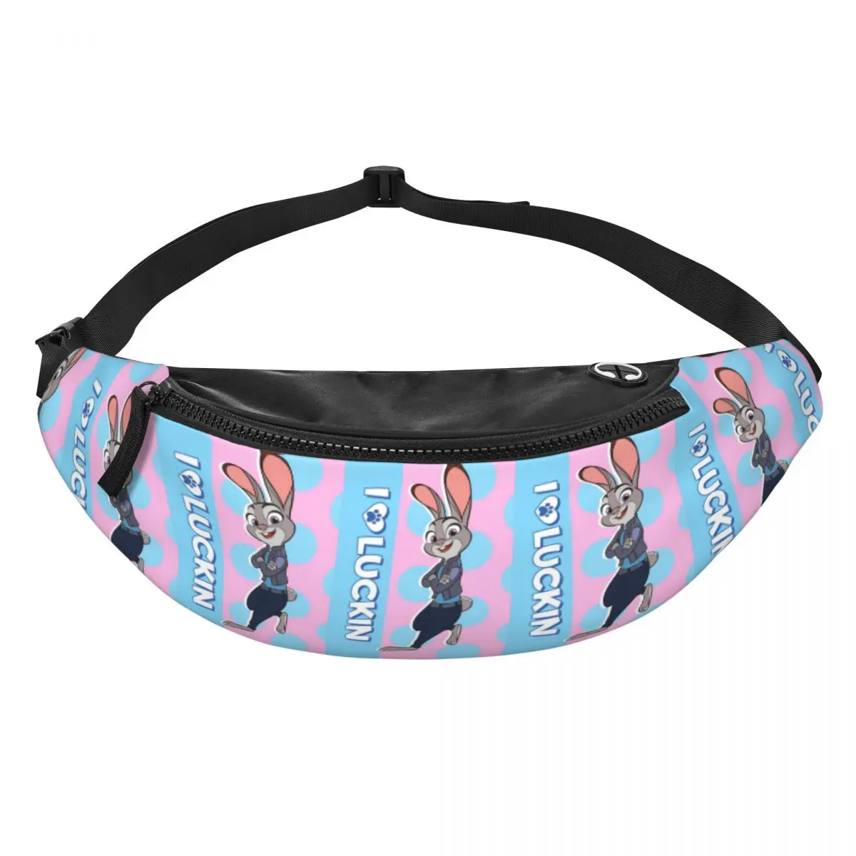 

Custom Z-Zootopia Wallpaper Fanny Pack for Women Men Cool Cute Cartoon Crossbody Waist Bag Cycling Camping Phone Money Pouch