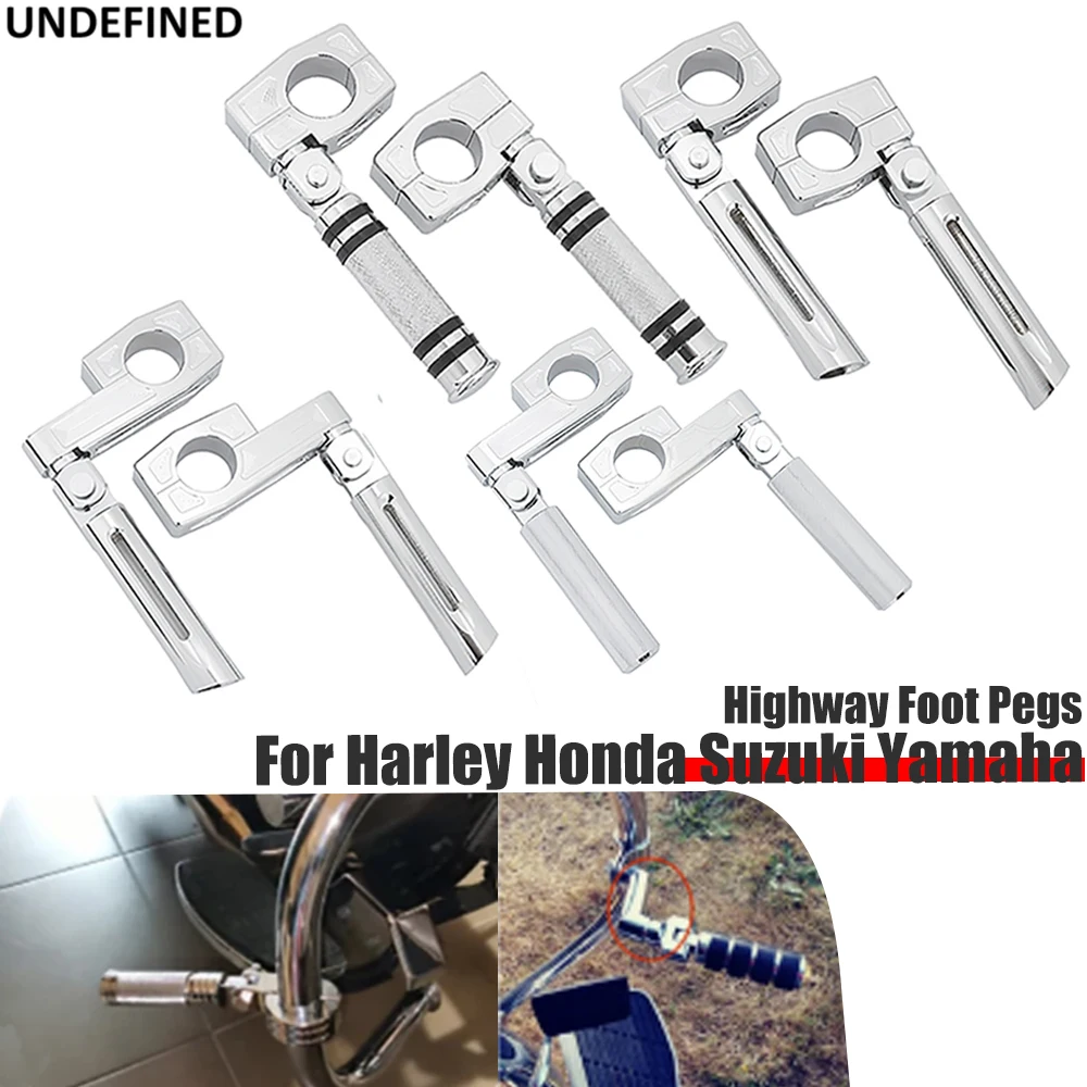 

32mm Highway Foot Pegs Engine Guards Footrests Mount Clamp For Harley Sportster Softail Electra Glide Road King Dyna Motorcycle