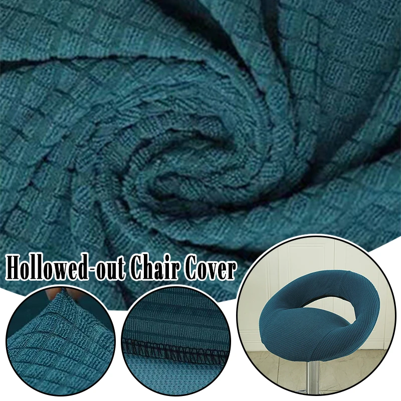 

Semi-Circular Hollow-Out Stool Cover Elastic All-Inclusive Irregular-Shaped Bar Chair Covers for High-Leg Counter Seat Slipcover
