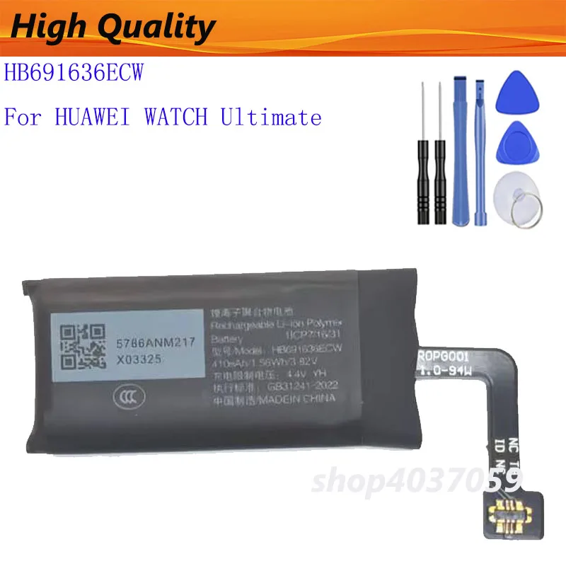 

HB691636ECW NEW Battery 410mAh Batteries For HUAWEI WATCH Ultimate HB691636ECW +Free Tools