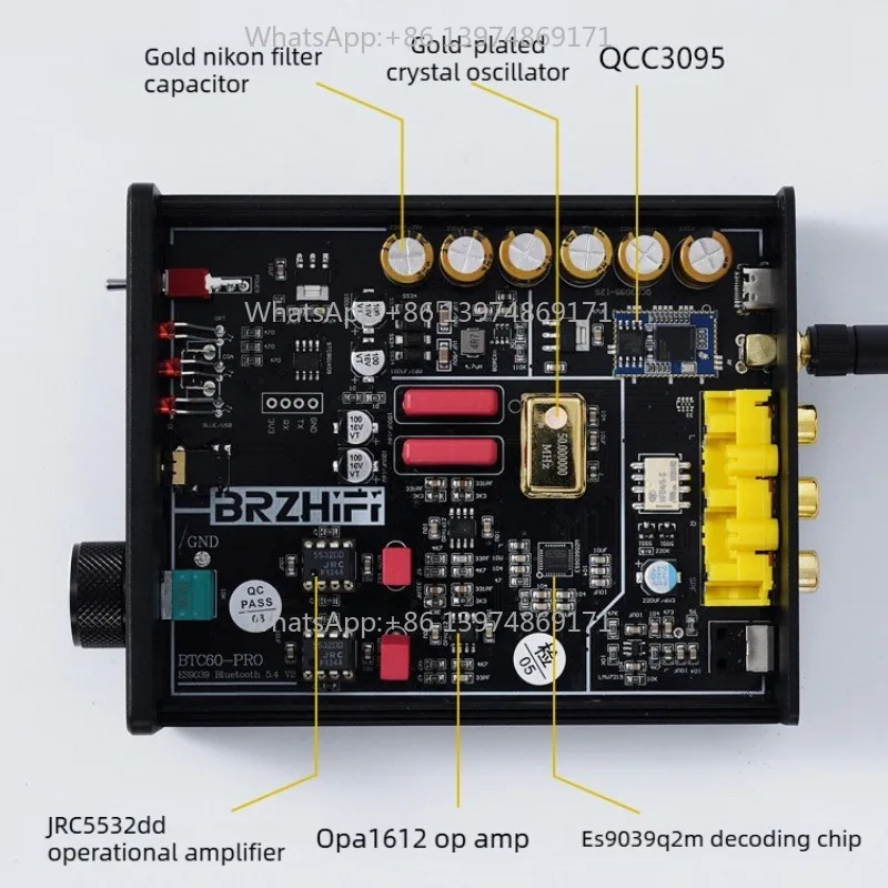 ES9039+QCC3095 Bluetooth Digital Decoding  USB-PC / Coaxial / Optical Input 24bit 192K LDAC