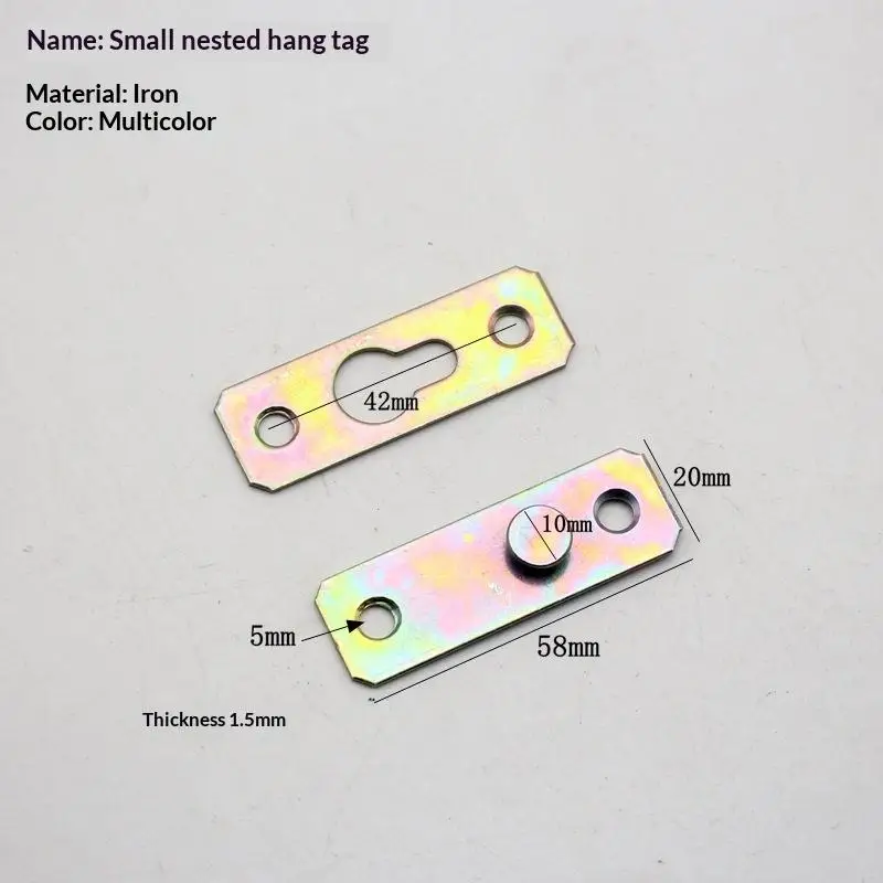 @*Wood Bed Repair Connectors 1 Set Heavy Duty Iron Bed Frame Connecting Brackets for Home Bedroom Furniture Replacement