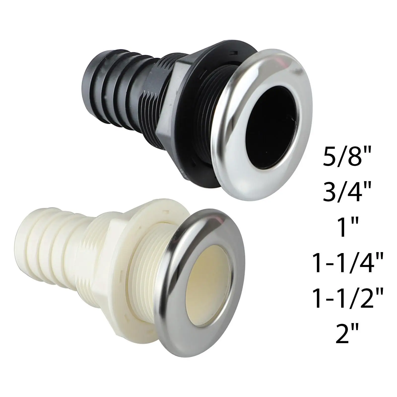 

Durable ABS Boat Drain Plug Thru Hull Leakproof Fitting Sewage Outlet for Marine Yacht RV Water System